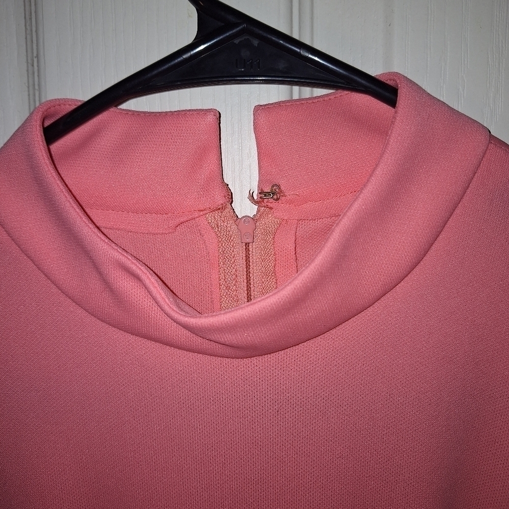 Vintage Retro Pink Peach Maxi Dress - Picture 5 of 10